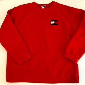 Vintage 90’s Tommy Hilfiger Red Sweatshirt Size Large- Made In USA